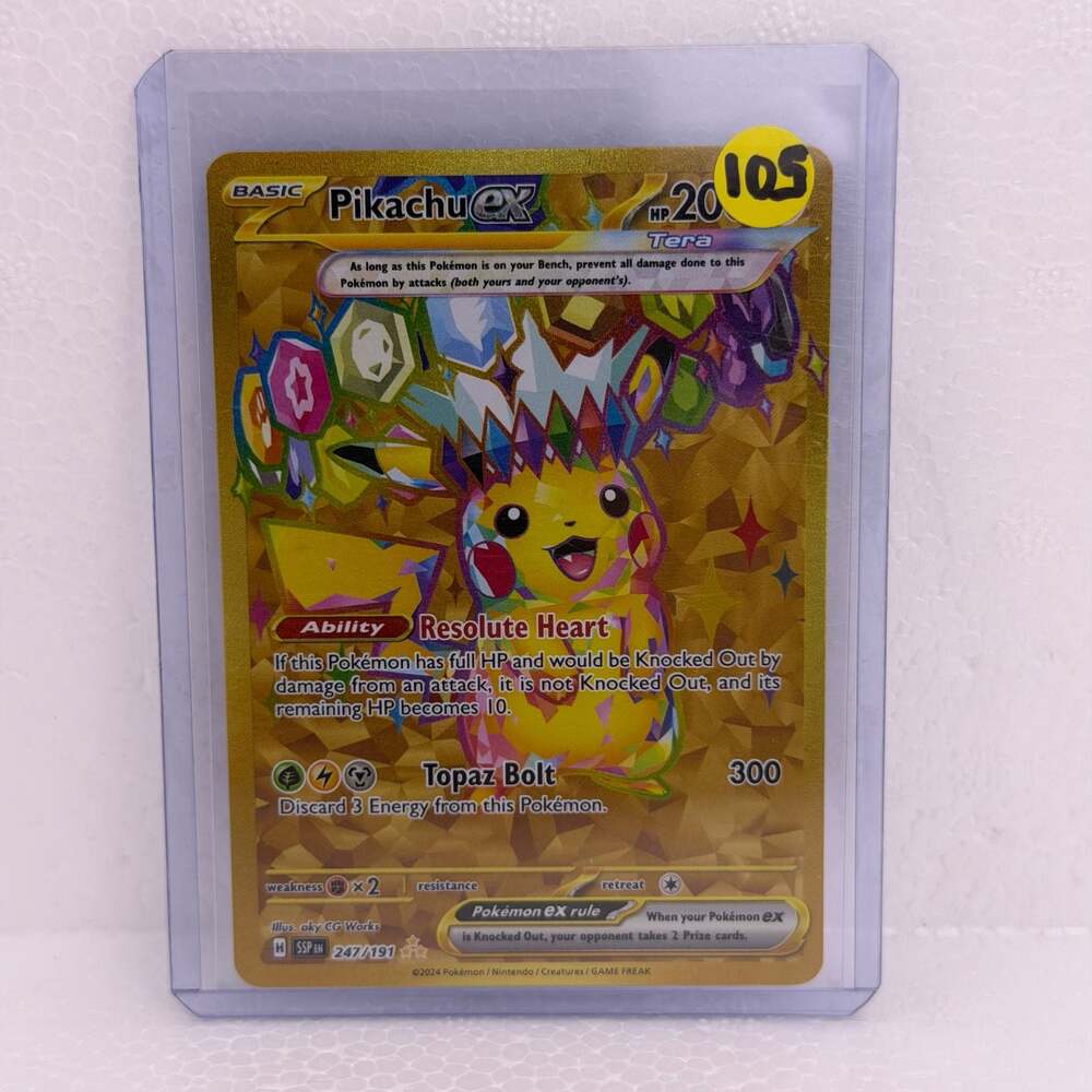 2024 Pokemon TCG Scarlet & Violet Surging Sparks Pikachu ex #247/191 Hyper Rare